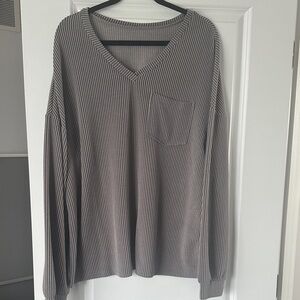 📌3 for $20📌 Ribbed long sleeve oversized T shirt size XL